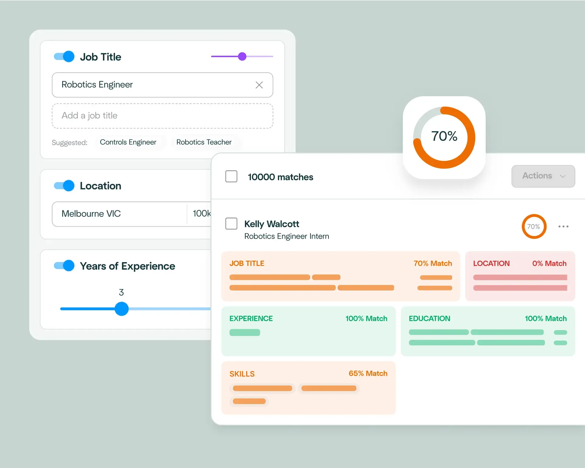 Preview of Affinda Candidate Search and Match