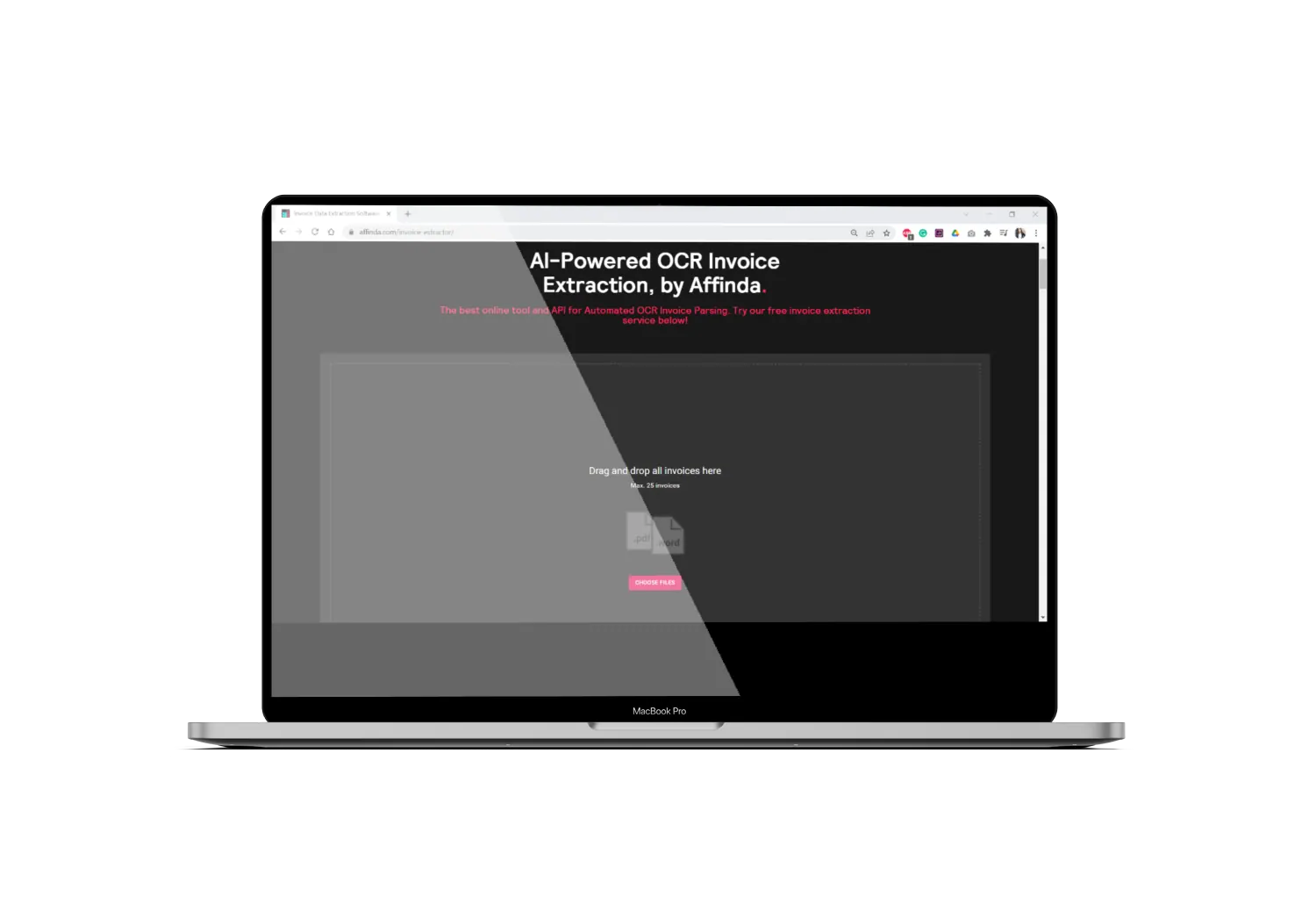 Affinda's invoice recognition software free online service