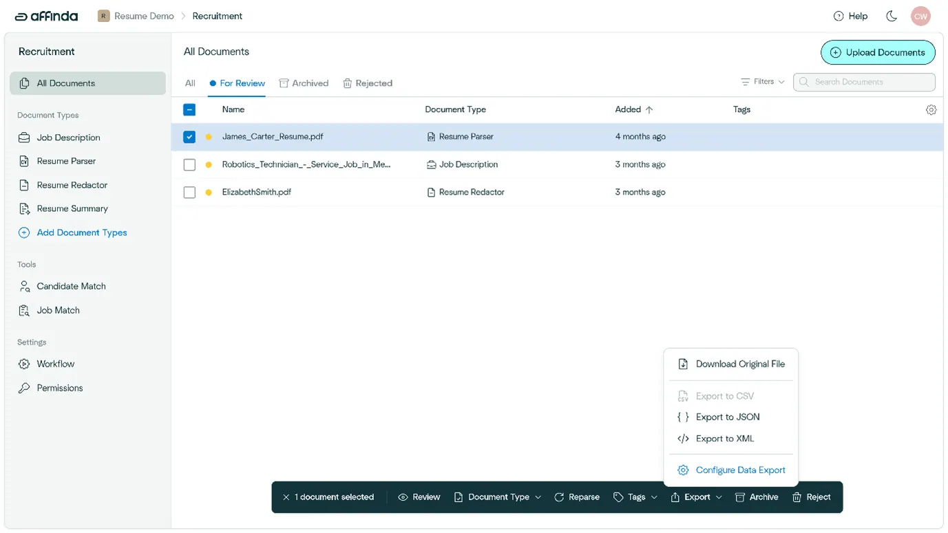 Export_structured_data
